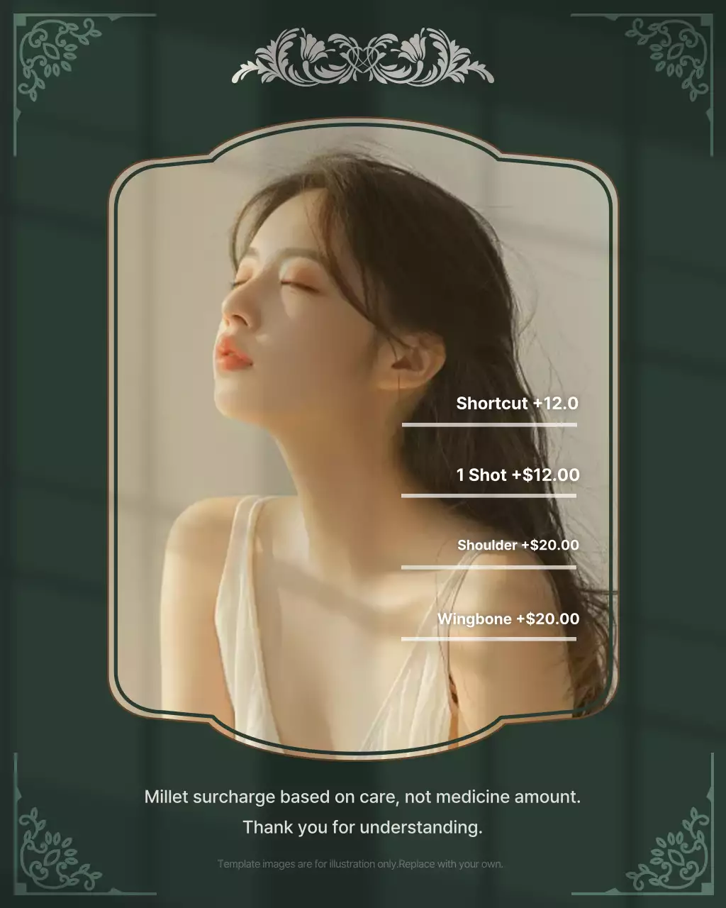 Khaki Classic Beauty Salon Advertisement