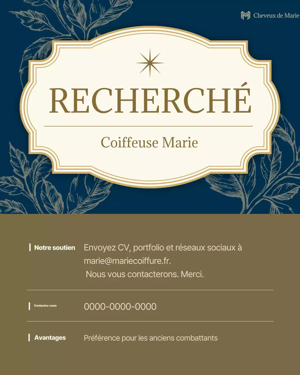 Recrutement de Navy Classic Beauty