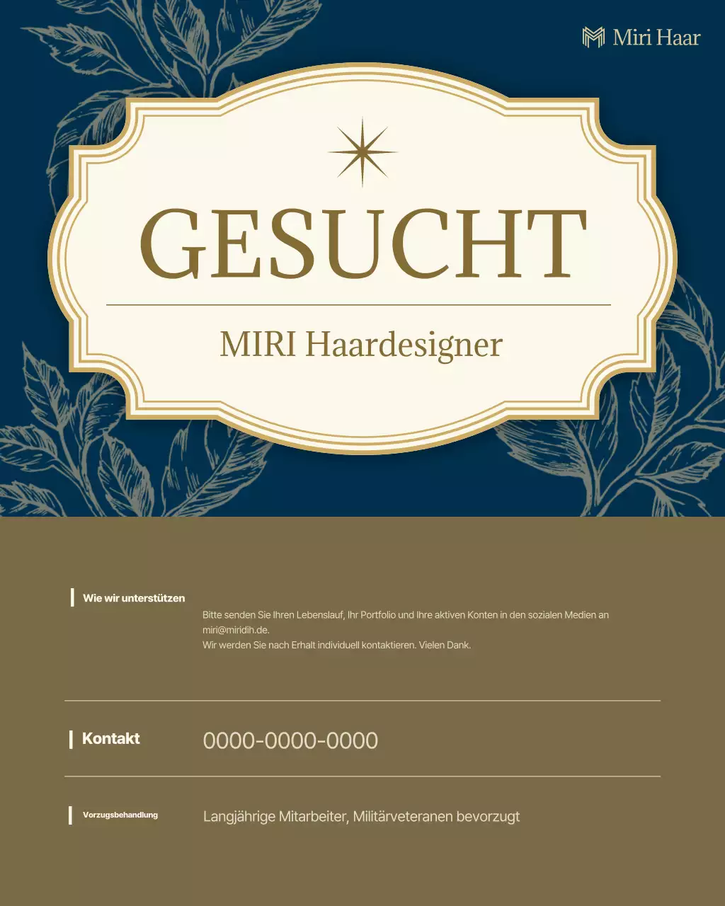 Navy Classic Beauty Rekrutierung