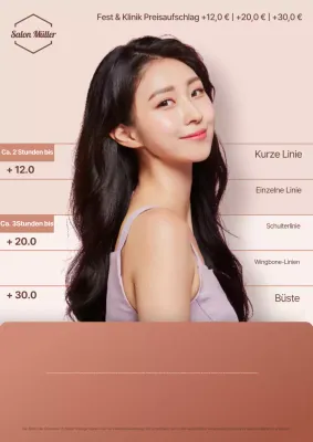 Beigefarbene moderne Schönheitssalon-Werbung