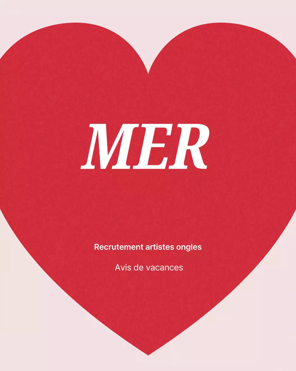 Promotion du salon de manucure Red Modern