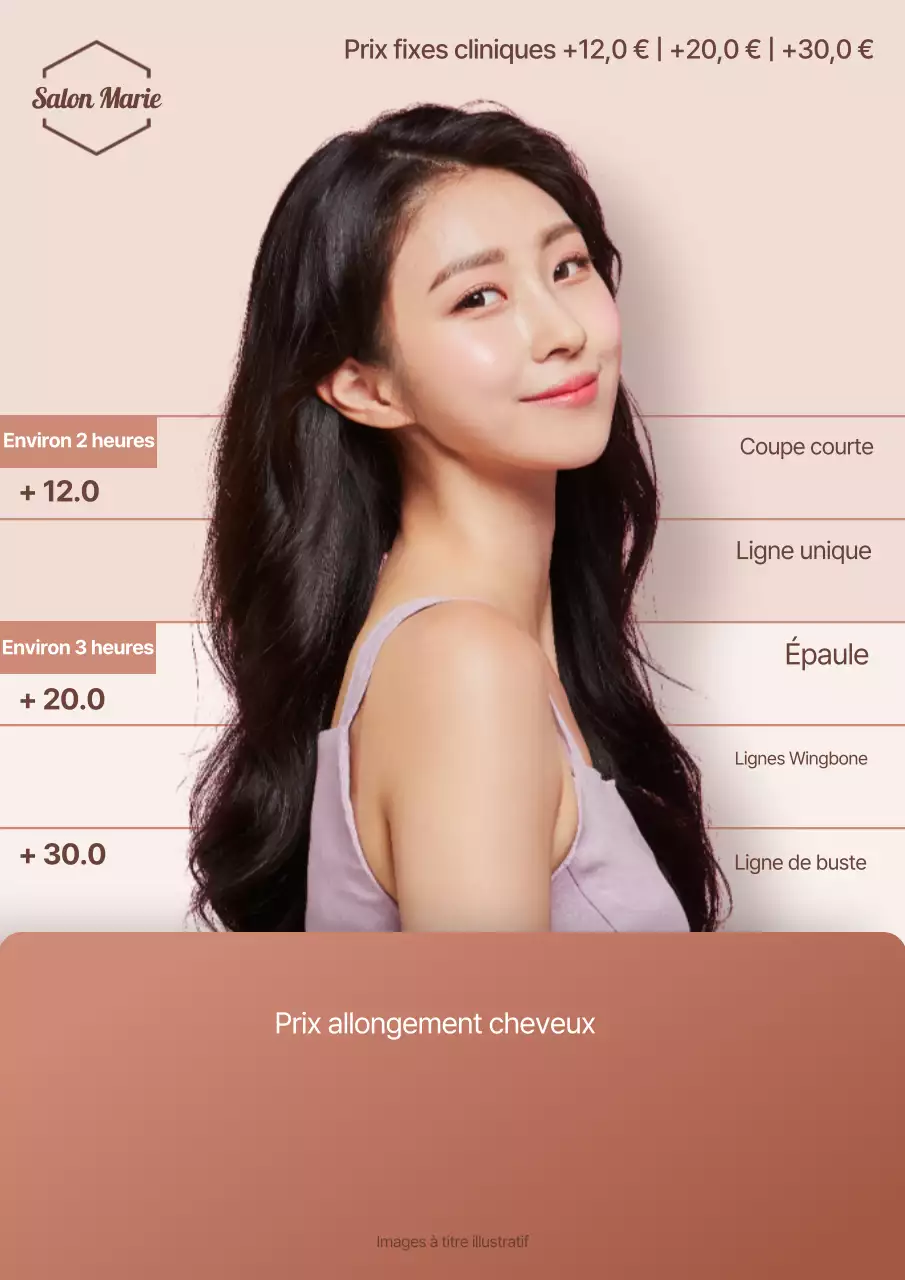 Publicité pour un salon de beauté moderne beige