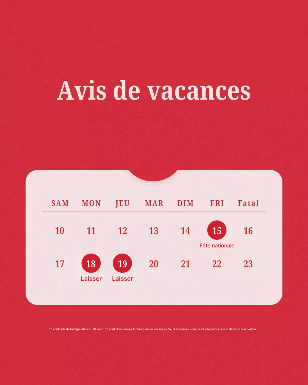 Promotion du salon de manucure Red Modern