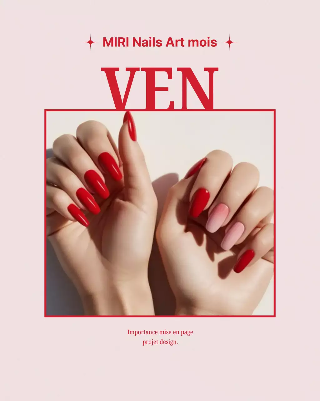Promotion du salon de manucure Red Modern
