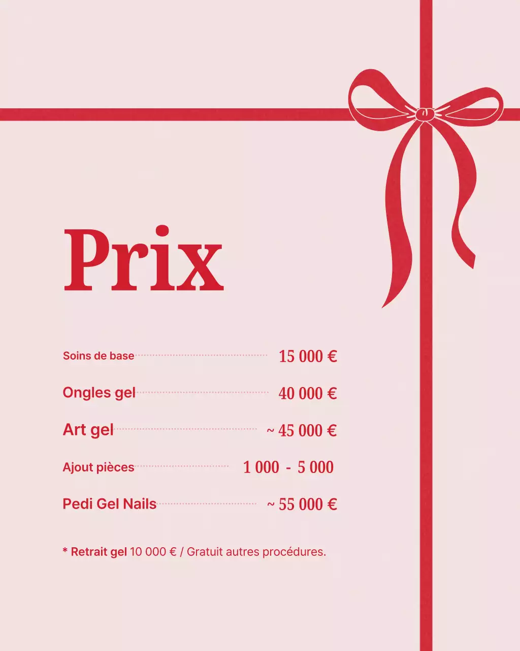 Promotion du salon de manucure Red Modern