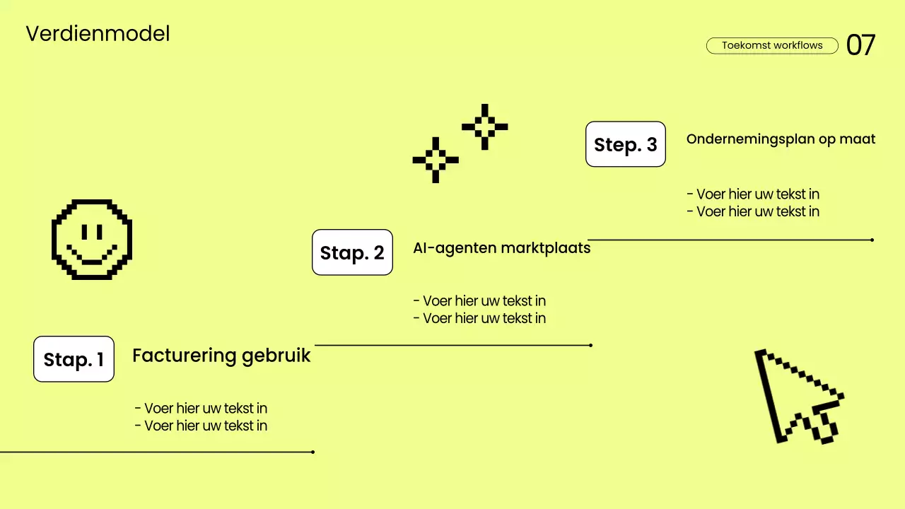 Gele moderne productiviteitspresentatie