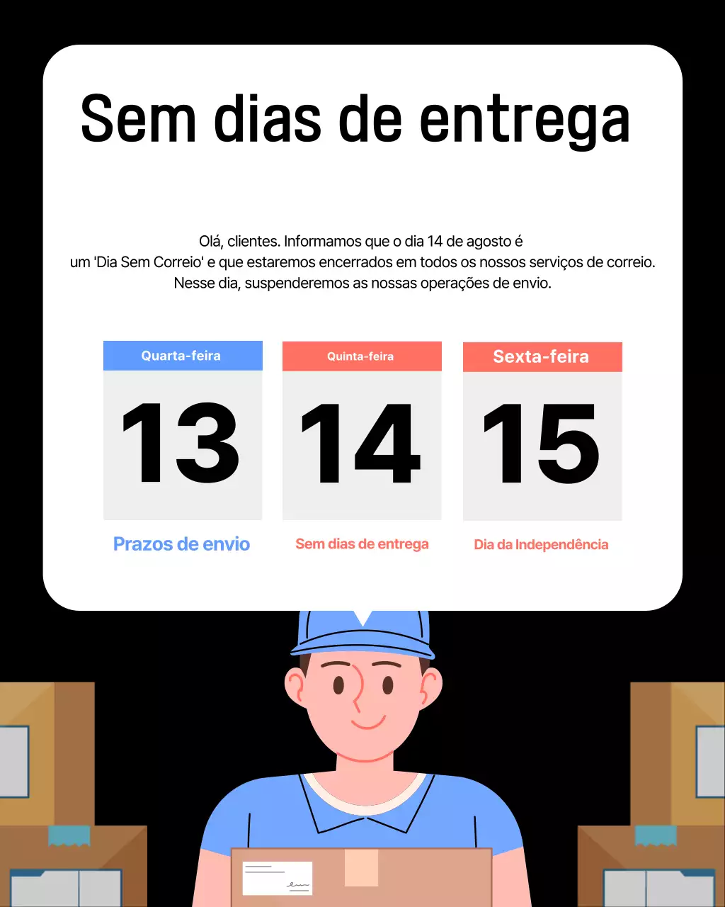 Informações sobre o cronograma de entrega do Black Simple