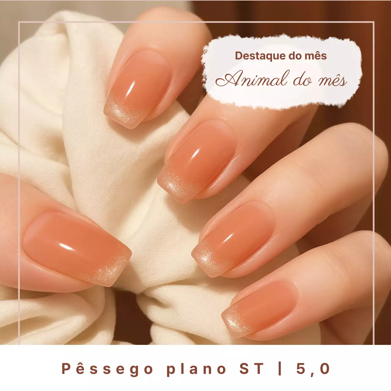 Anúncio de Nail Art Bege Clean