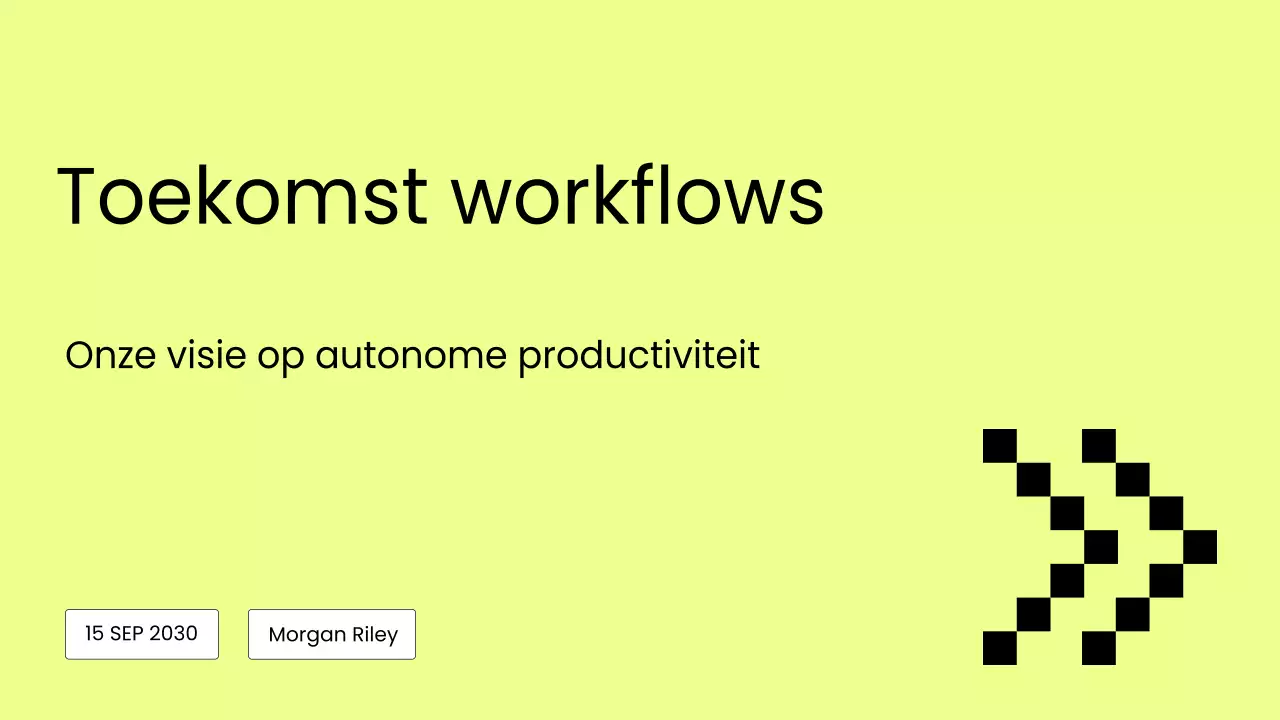 Gele moderne productiviteitspresentatie