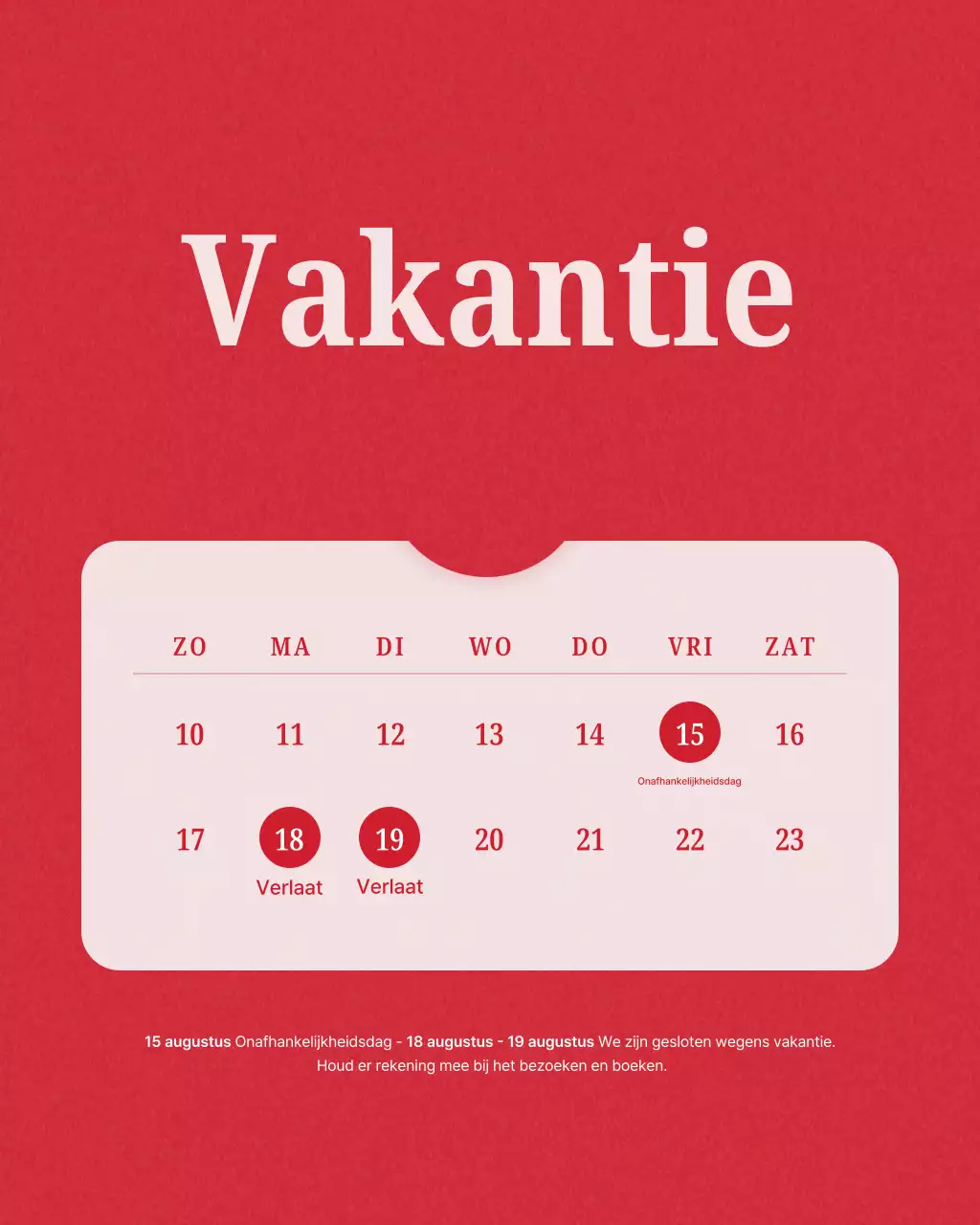 Promotie van een rode moderne nagelwinkel