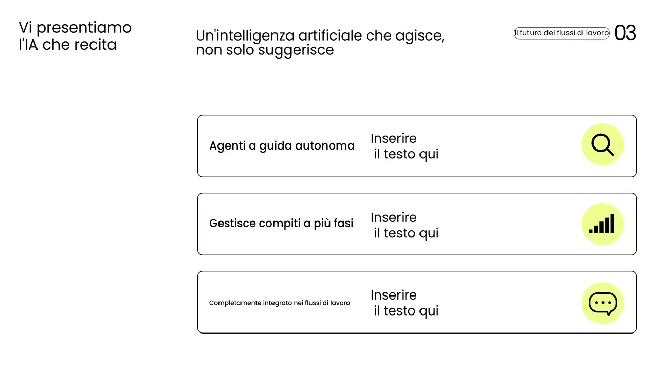 Presentazione sulla produttività moderna gialla