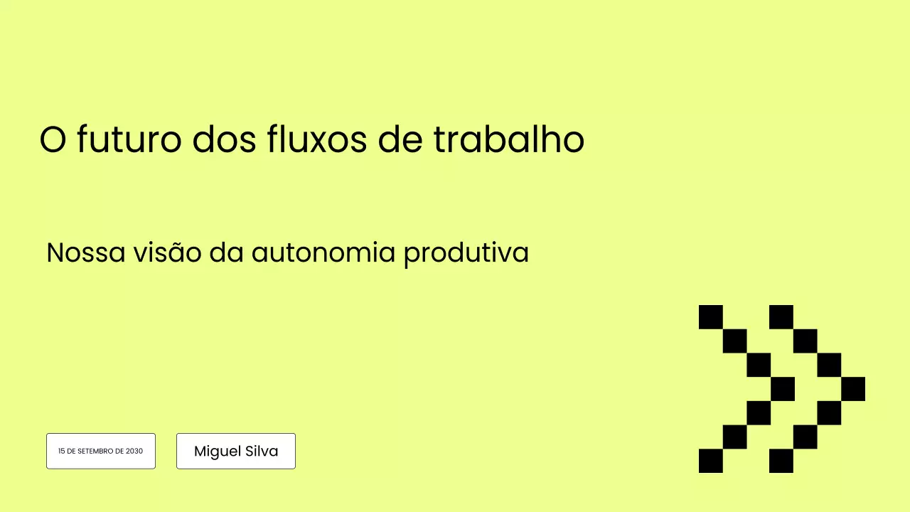 Apresentação de produtividade moderna amarela