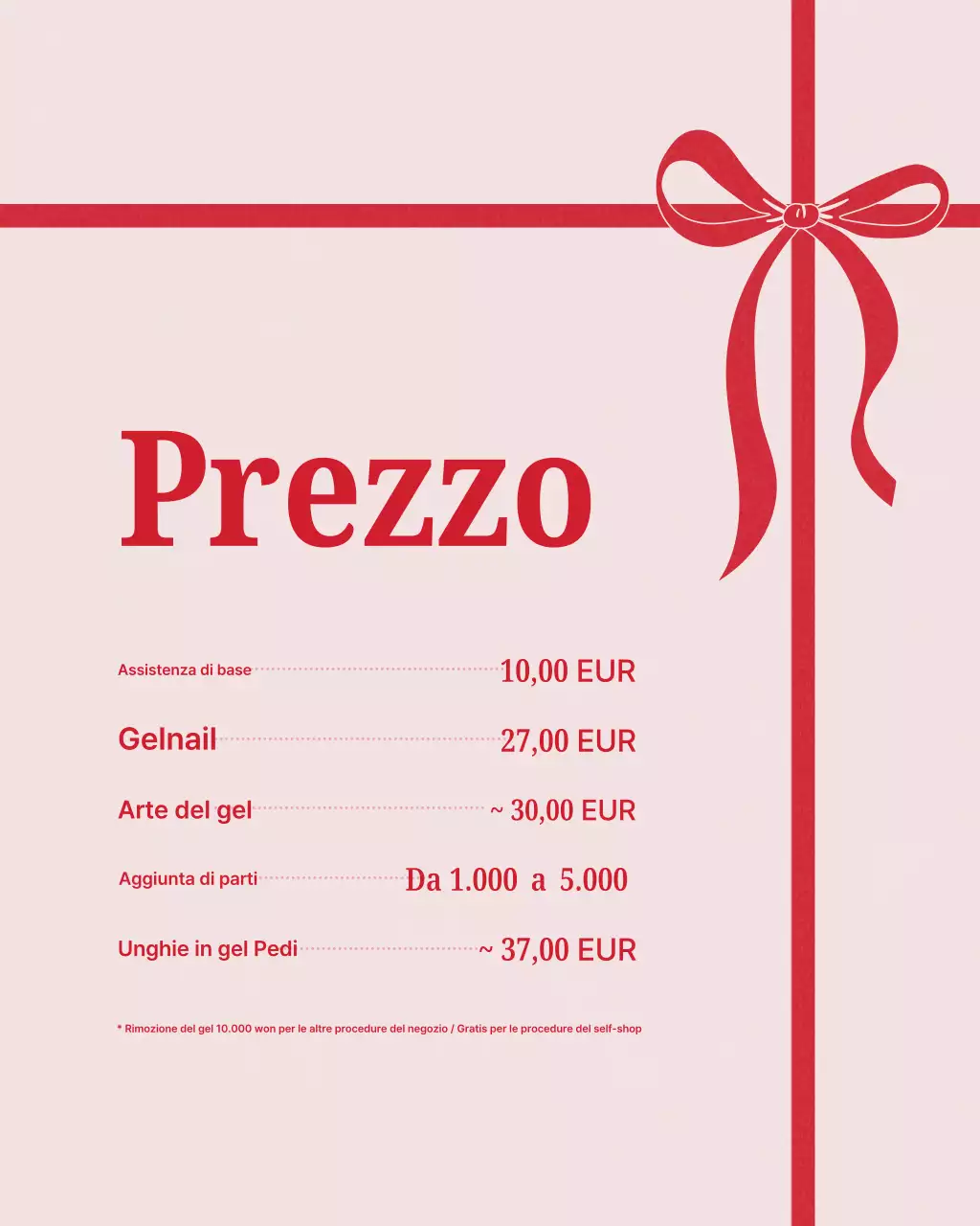 Promozione Red Modern Nail Shop