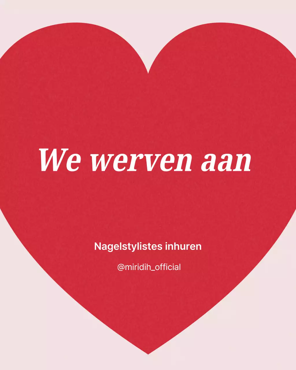 Promotie van een rode moderne nagelwinkel