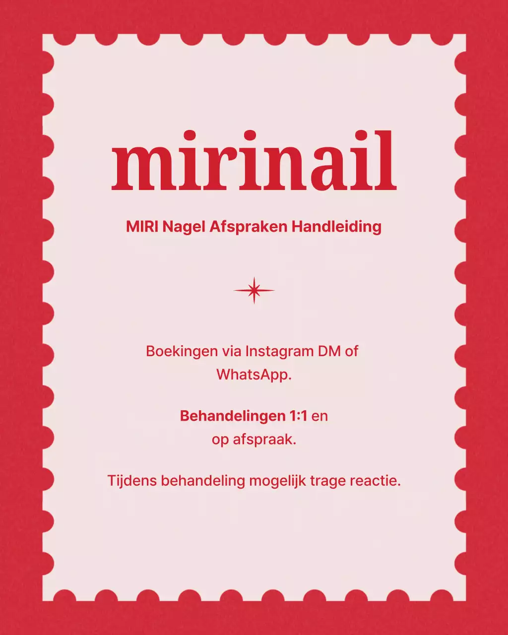 Promotie van een rode moderne nagelwinkel