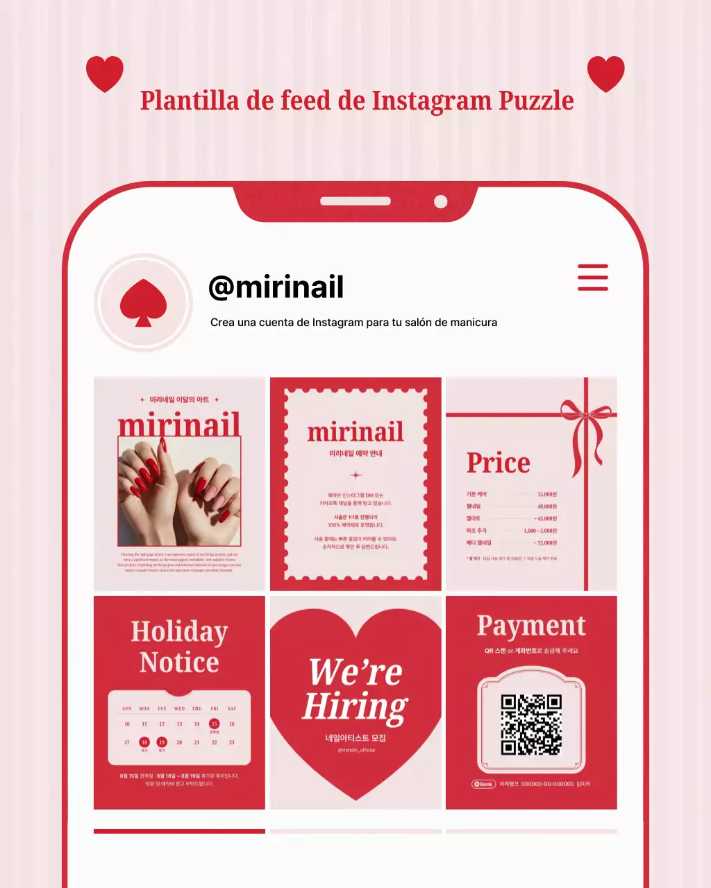 Promoción de tienda de uñas moderna roja