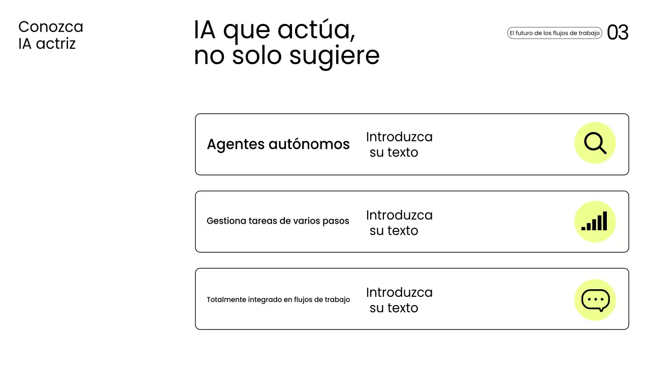 Presentación de productividad moderna amarilla