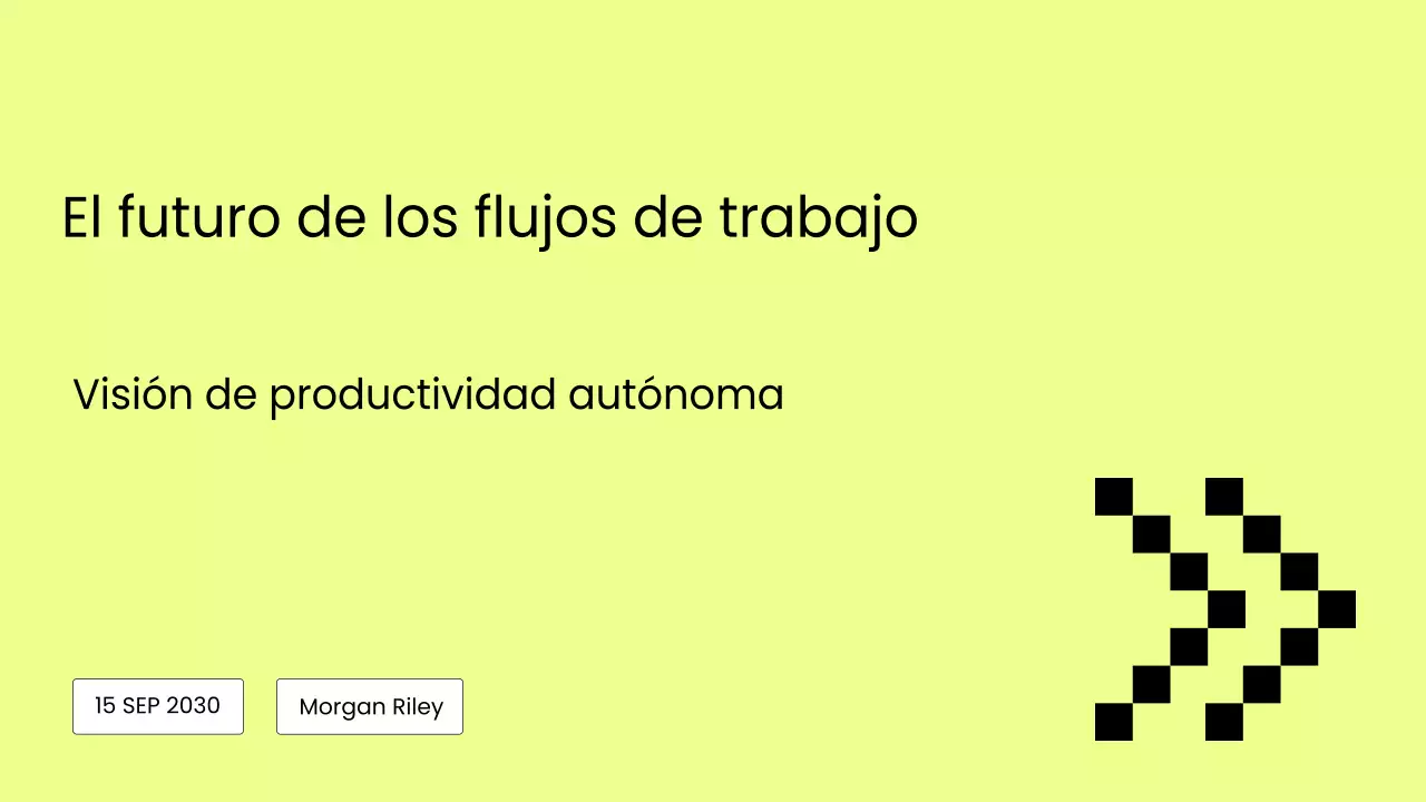 Presentación de productividad moderna amarilla