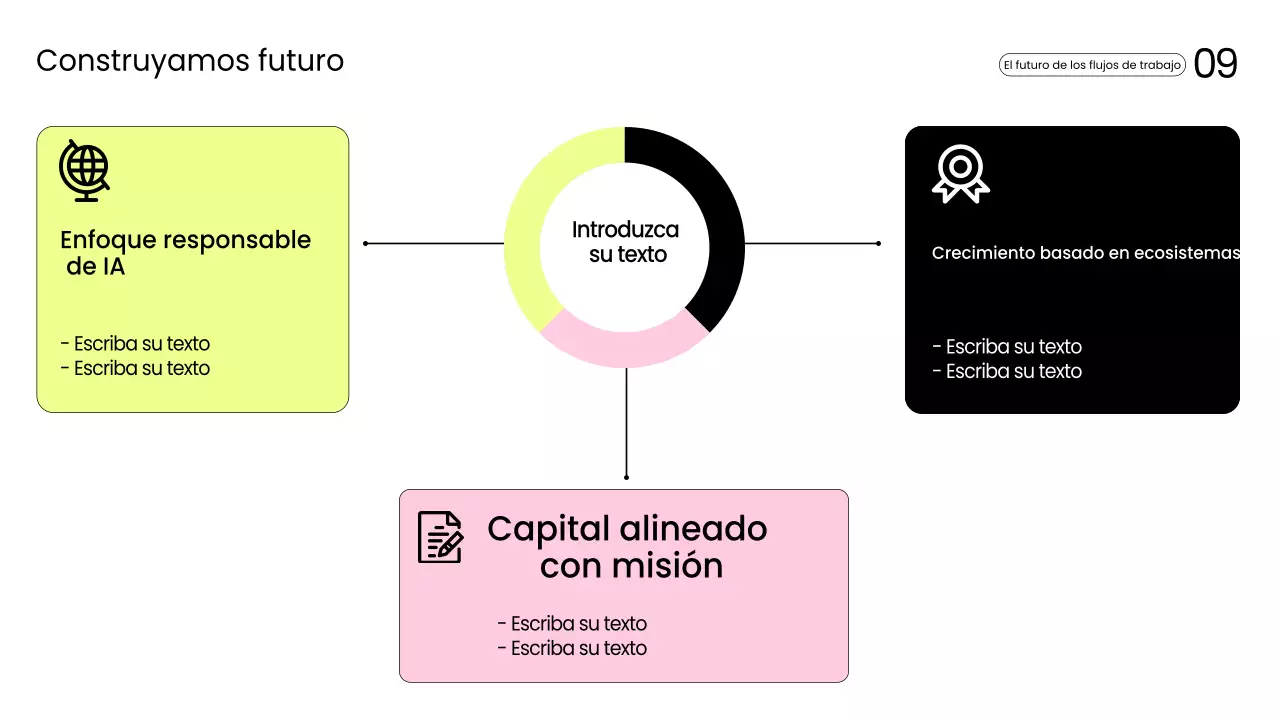 Presentación de productividad moderna amarilla