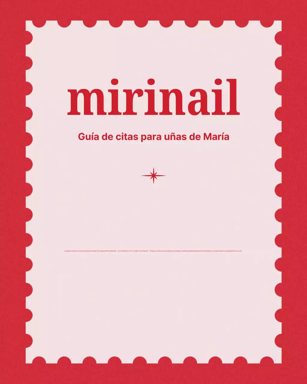 Promoción de tienda de uñas moderna roja