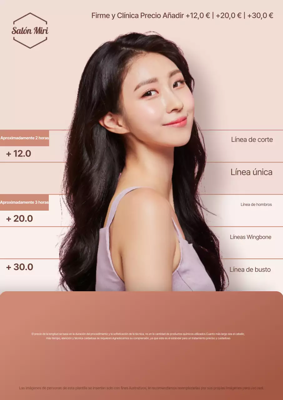 Anuncio de salón de belleza moderno beige