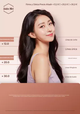 Anuncio de salón de belleza moderno beige