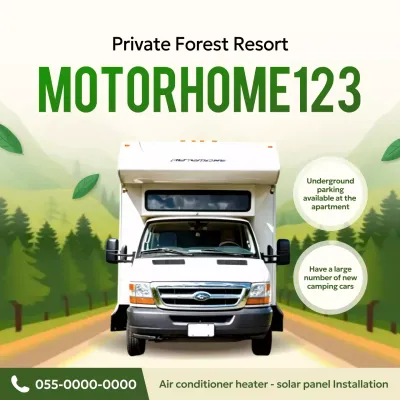 green modern motorhome promotion