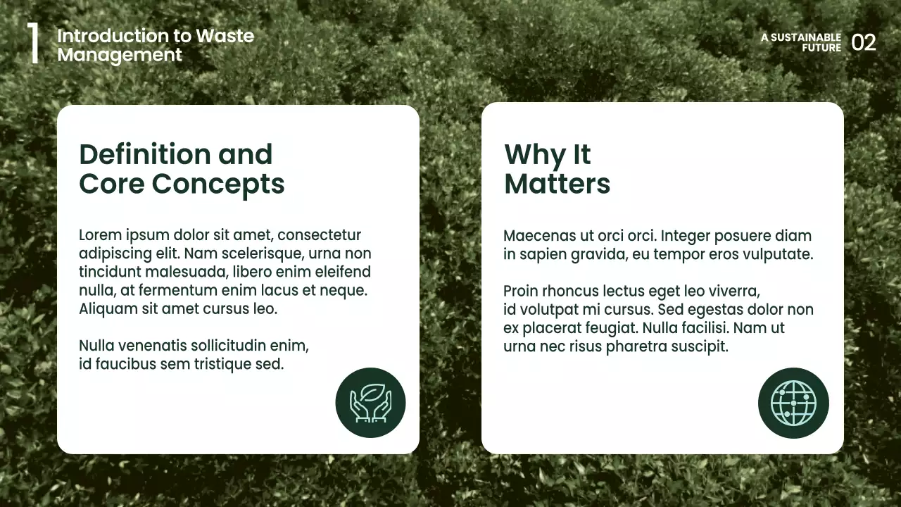 Green Modern Sustainability Presentation