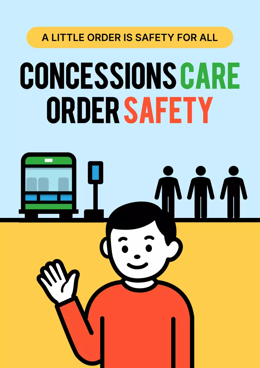 pengumuman keselamatan biru sederhana