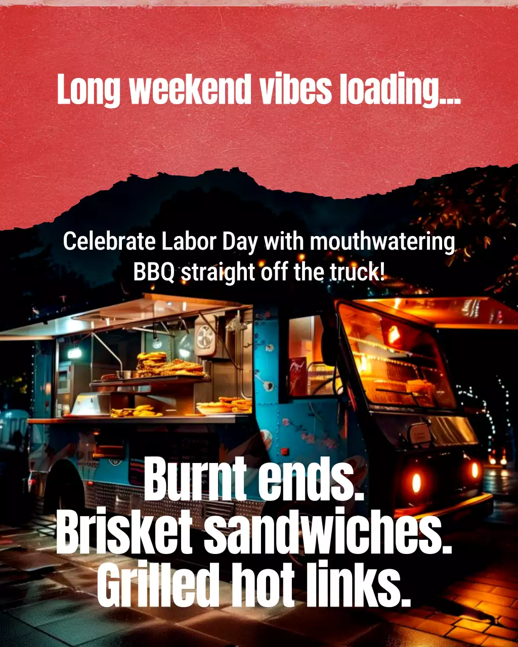 Retro Food Truck BBQ Promotion Instagram Post