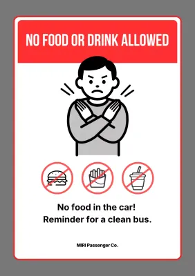 red minimal transport notice