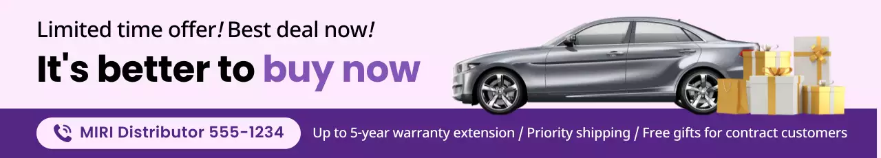 promoção de carro moderno roxo