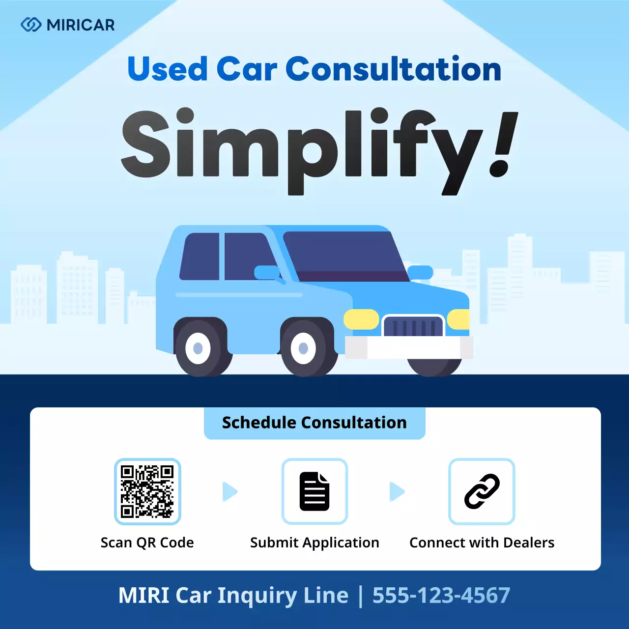 블루 모던 카 프로모션