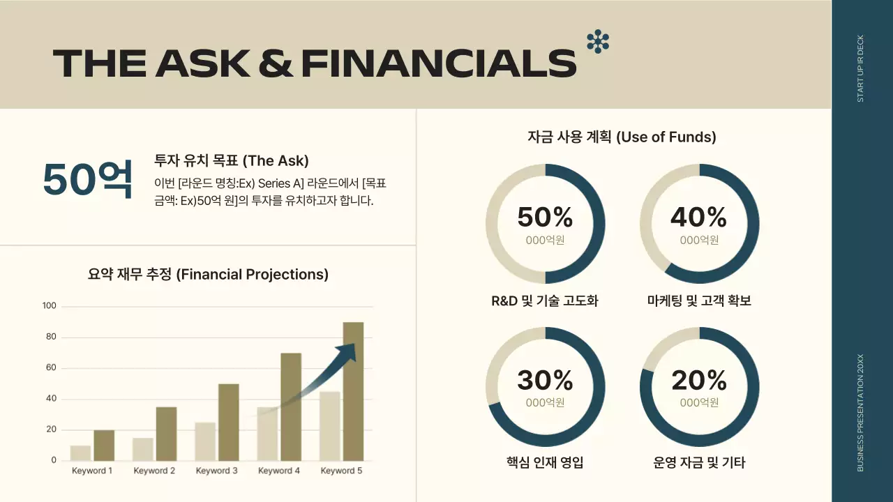 남색 모던 스타트업 설명 IR