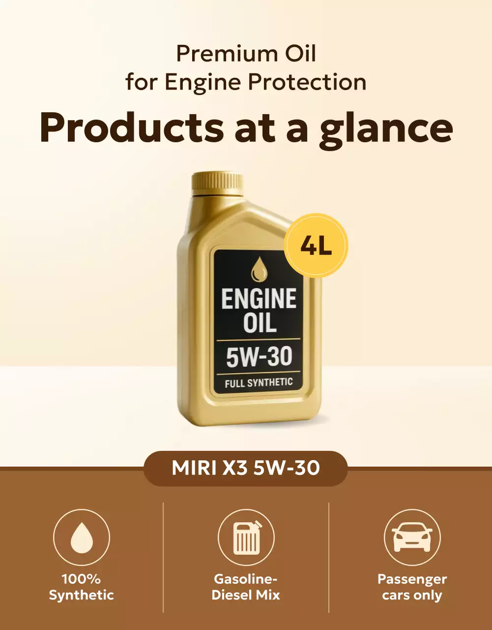 iklan mesin modern berwarna coklat