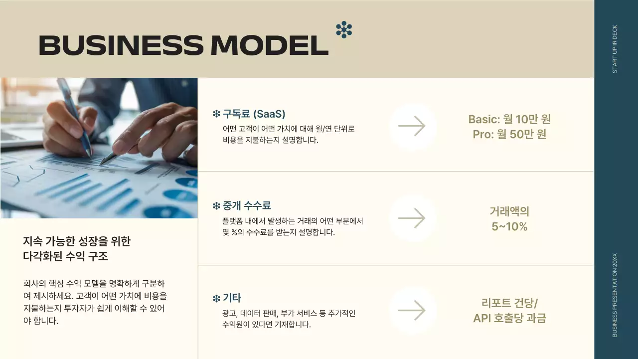 남색 모던 스타트업 설명 IR