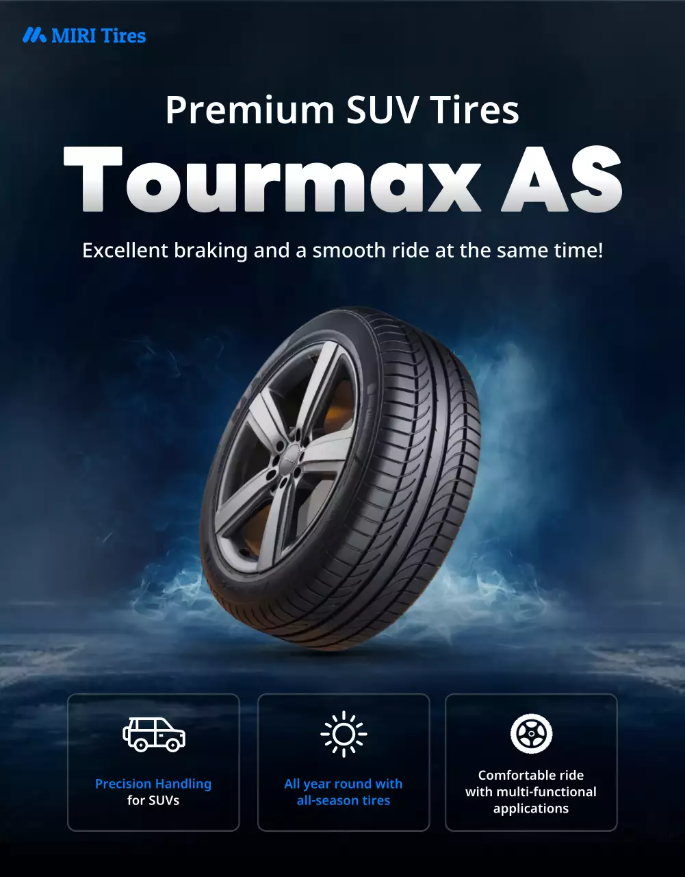 quảng cáo xe SUV hiện đại màu xanh