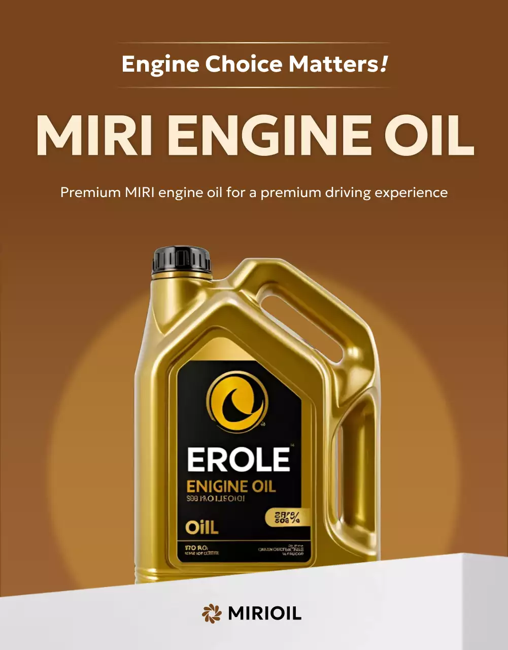 iklan mesin modern berwarna coklat