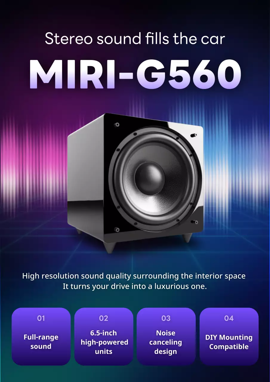 purple modern speaker promotion