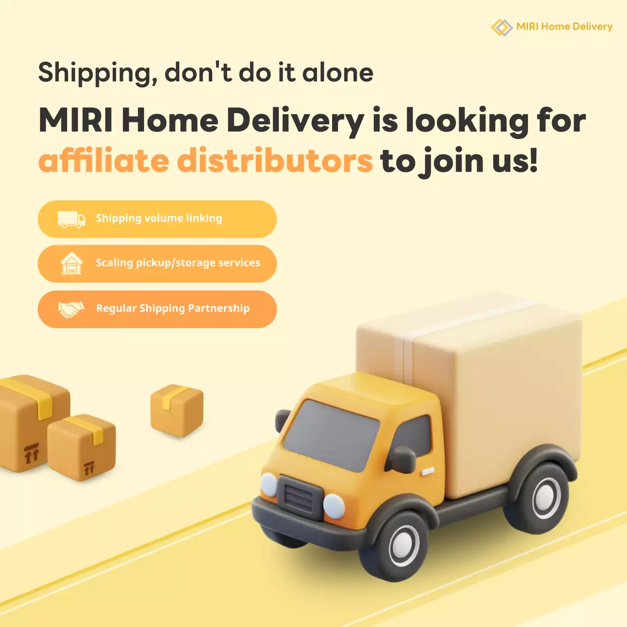 yellow modern delivery advertisement