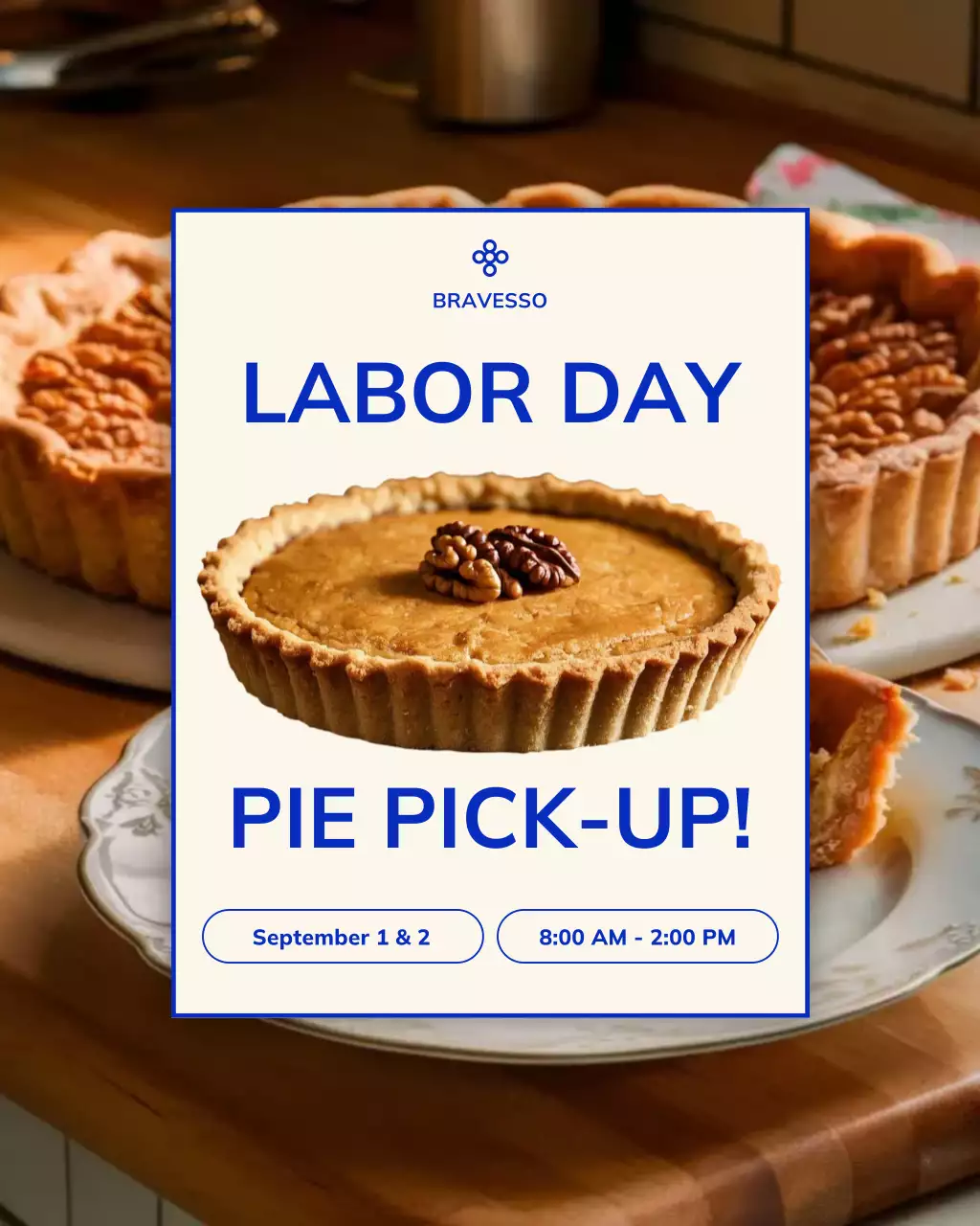 Orange Retro Pie Promotion Instagram Post