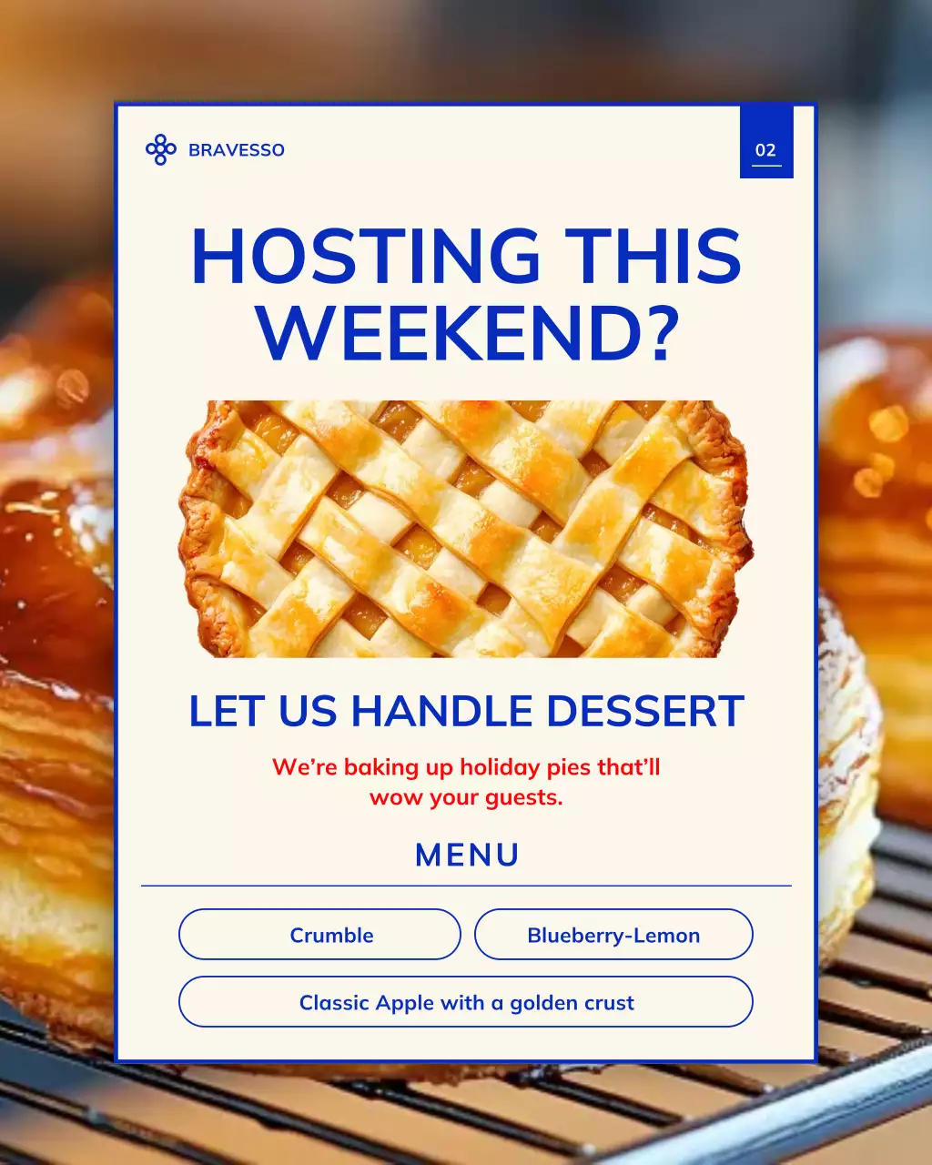 Orange Retro Pie Promotion Instagram Post