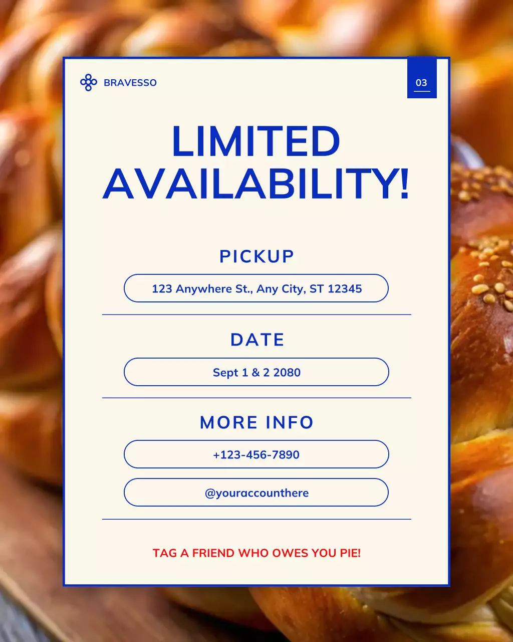 Orange Retro Pie Promotion Instagram Post