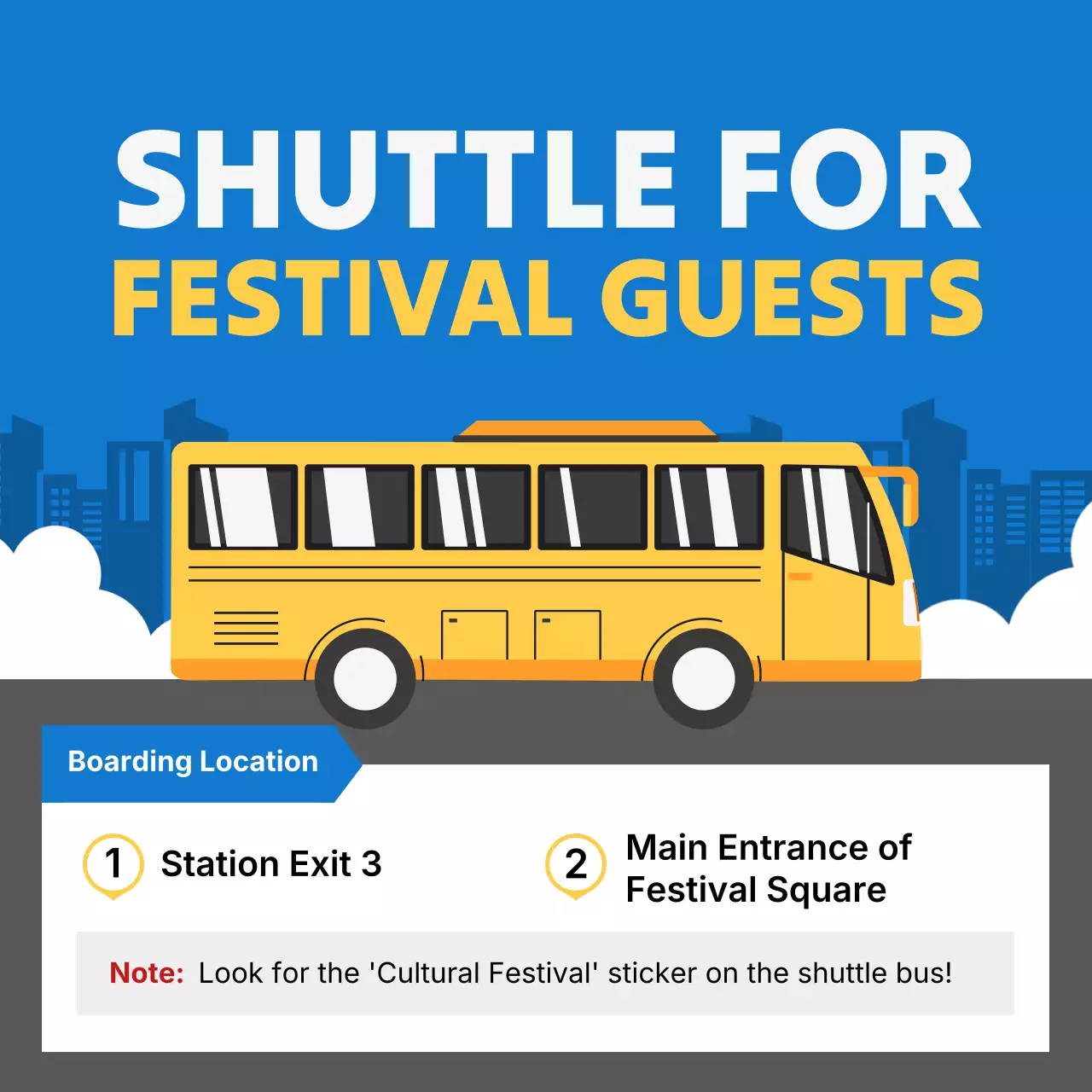 pemberitahuan festival modern kuning