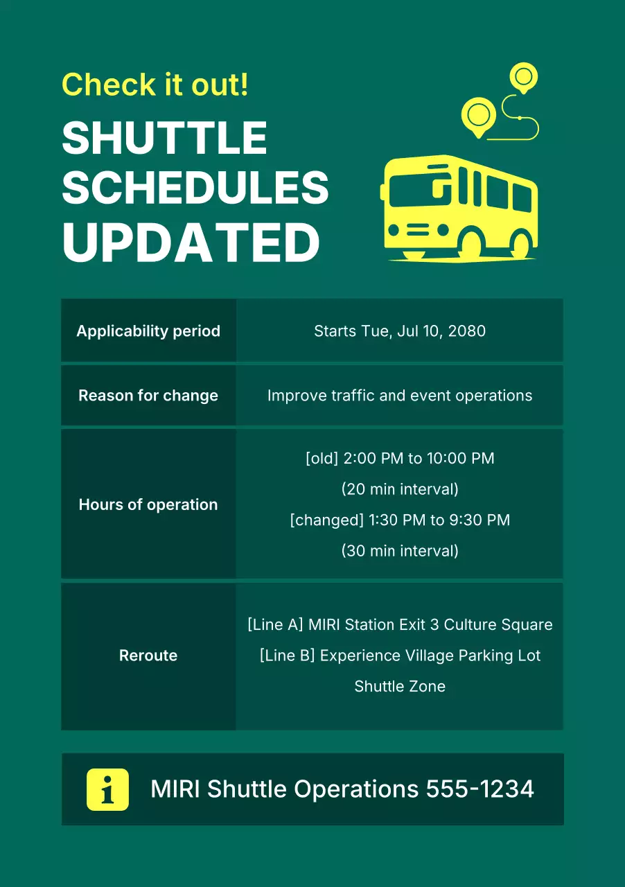 thông báo giao thông hiện đại xanh