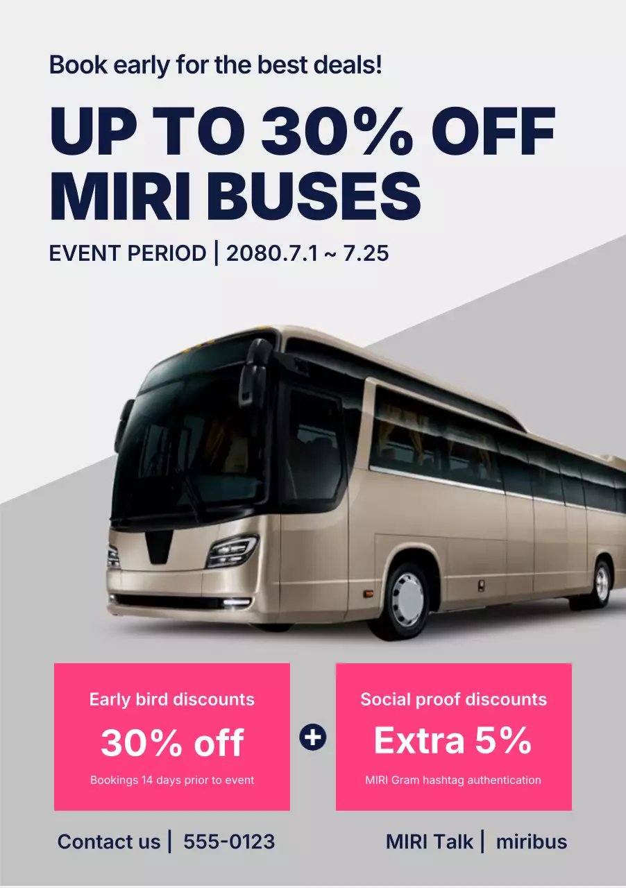 promosi perjalanan modern berwarna krem