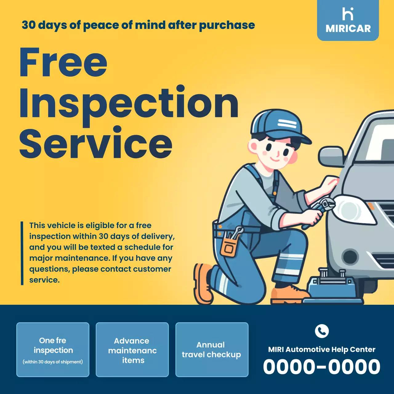 promosi otomotif modern berwarna kuning