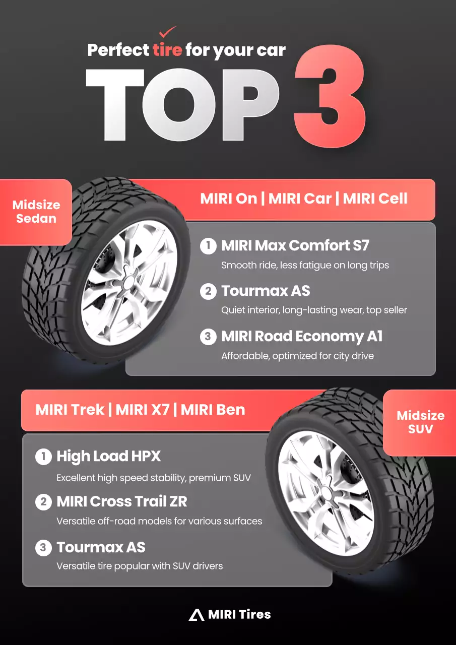 black modern tire advertisement