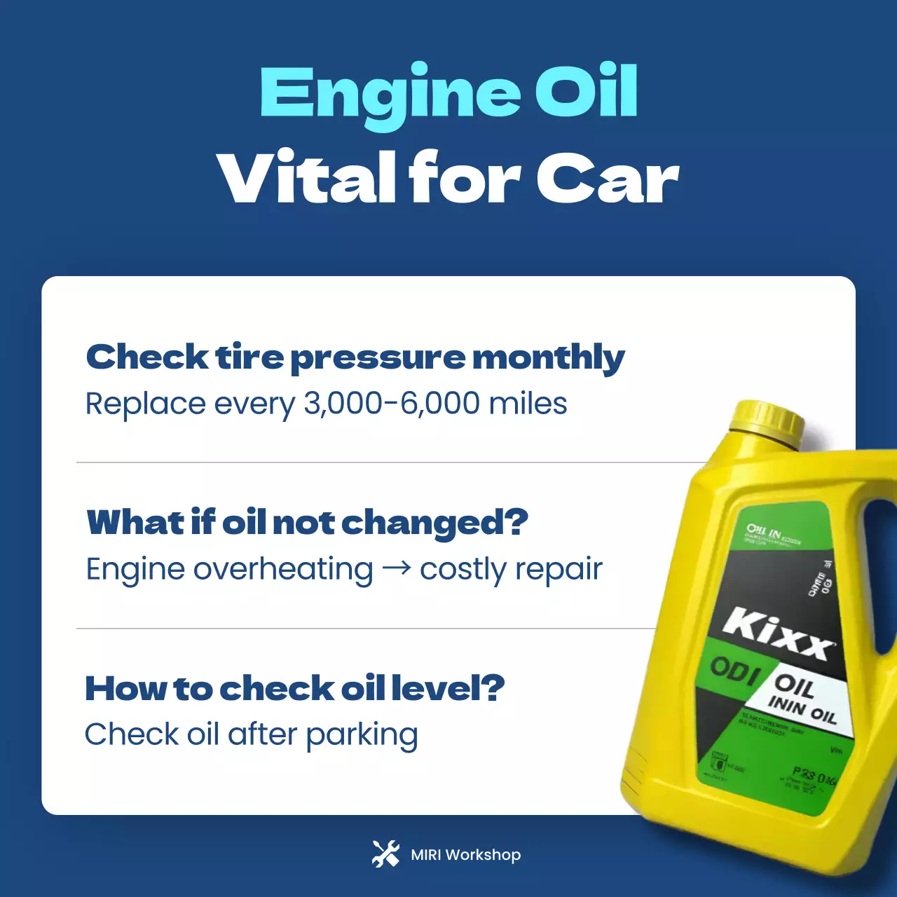 블루 모던 차량 정비 프로모션