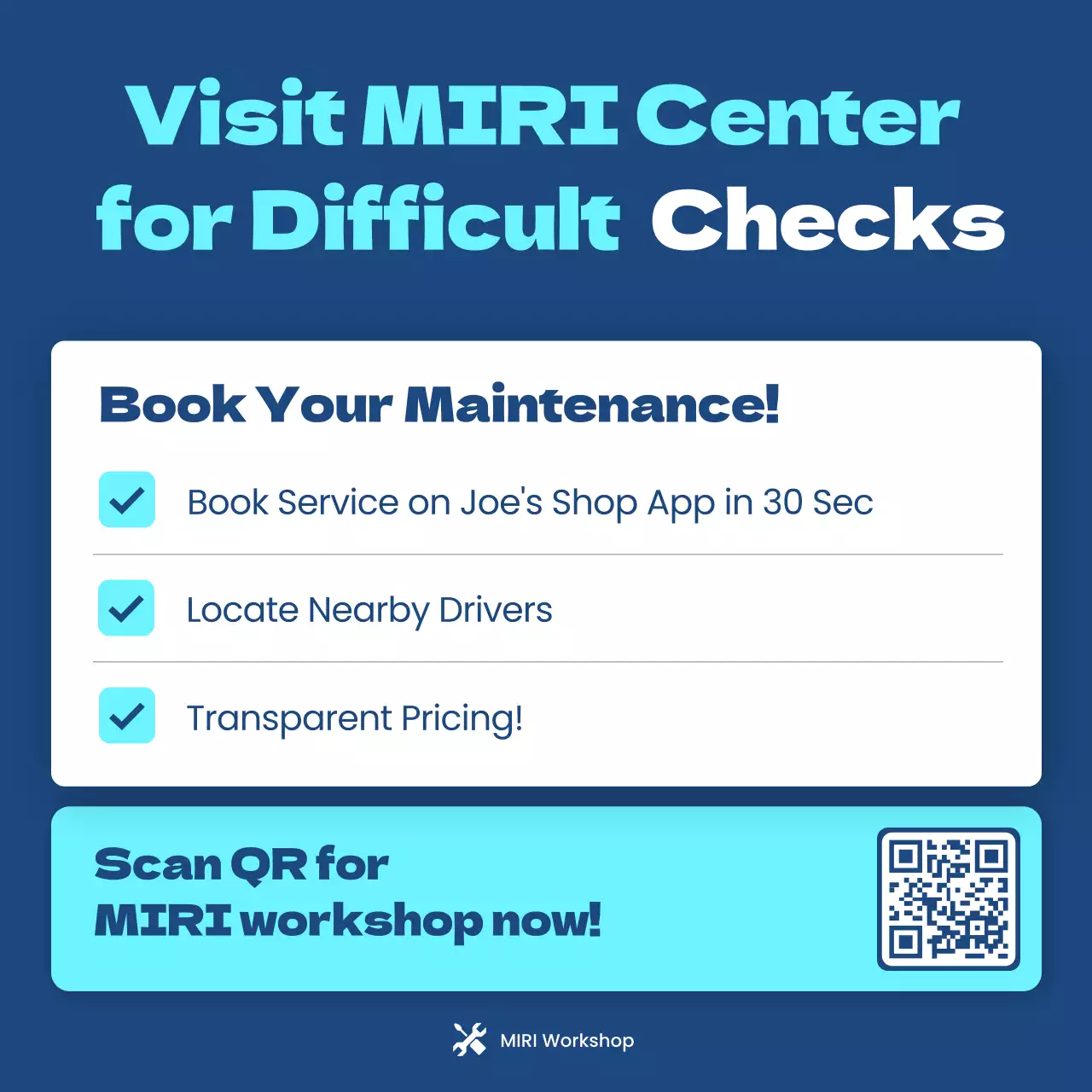 블루 모던 차량 정비 프로모션